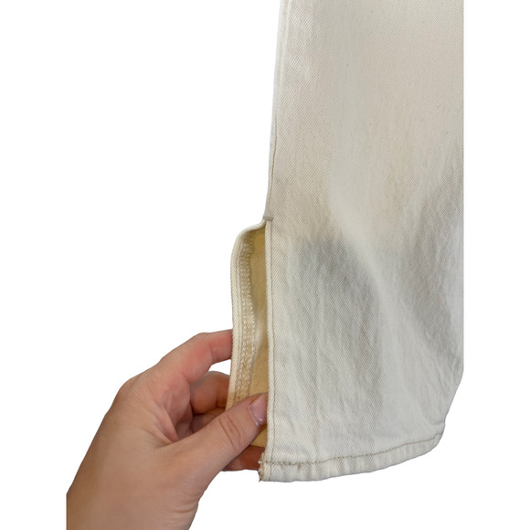 Abercrombie Curve Love 90s Straight Leg Ultra High Rise Cream 27 - Picture 10 of 14